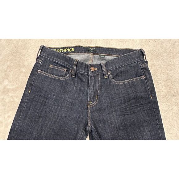 J CREW Womens Jeans Dark Soft Wash Stretch Size 29‎ Toothpick Ankle Skinny - Picture 5 of 16